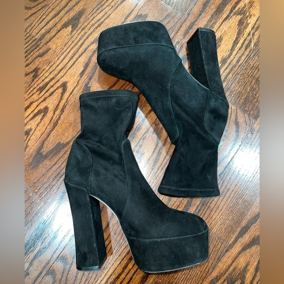 STUART WEITZMAN Skyhigh suede platform ankle boots - Picture 5 of 9